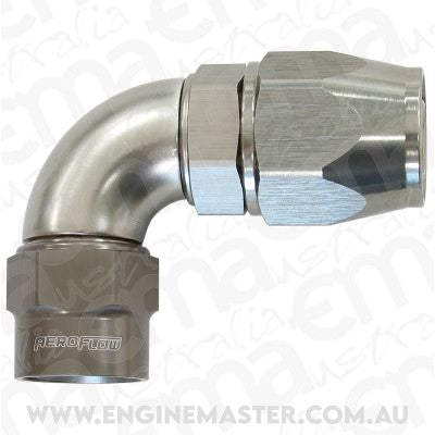 Aeroflow AF7853-08 -8AN 90 Degree Kryptalon Full Flow Big Bore 1 Piece