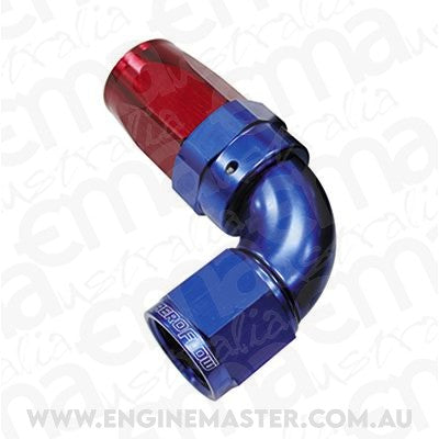 Aeroflow AF153-06 90 Deg Hose End -06AN Blue Full Flow Taper Style
