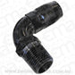Aeroflow 100 & 450 series braided hose Male 1/2 NPT 90 Deg to -8 Hoseblack Full Flow Billet 1 Piece Aeroflow Performance Products AF529-08-08BLK