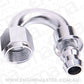 Aeroflow 400 series hose 180 Deg Push Lock End -8AN Silver No Clamp Required Aeroflow Performance Products AF406-08S