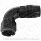 Aeroflow 200 & 250 series braided hose 90 Deg -3AN Full Flow Teflon End Black 1 Piece Fullflo Aeroflow Performance Products AF573-03DBLK