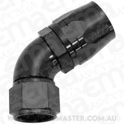Aeroflow AF558-16-12BLK Alloy 60 Deg Hose End -16 Hoseto -12AN Expander Hose End Bla