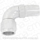 Aeroflow AF553-08-10S Stepped 90 Deg Hoseend -8 Hoseto -10AN Reducer Hose End Silv