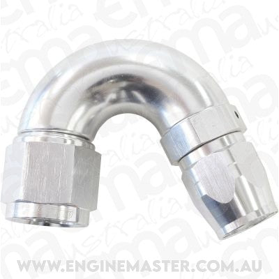 Aeroflow AF555-06-08S Stepped 150 Deg Hoseend -6 Hosto -8AN Reducer Hose End Silve