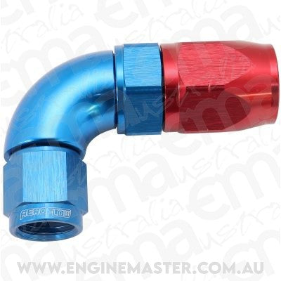 Aeroflow AF553-08-06 Stepped 90 Deg Hoseend -8 Hoseto -6AN Expander Hose End Blu