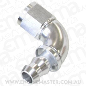 Aeroflow AF513-12S -12AN 90 Deg Full Flow Push Losilver Full Flow Push Lock