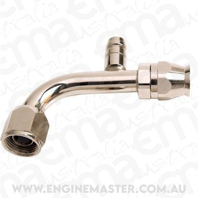 Aeroflow Performance Products AFFCE-1090B 10 A/C Fitting W/Charge 90Degstainless