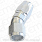 Aeroflow 100 & 450 series braided hose Alloy 30 Deg End -10AN Silver Cutter Style Full Flow Aeroflow Performance Products AF557-10S
