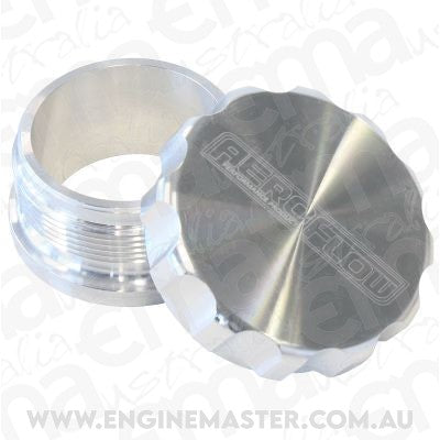 Aeroflow AF460-16 1" Alum Weld Bung & Cap Raw Alloy Finish