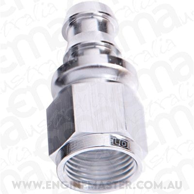 Aeroflow 400 series hose Straight Push Lock End -12AN Silver No Clamp Required Aeroflow Performance Products AF401-12S