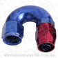 Aeroflow AF556-16 Alloy 180 Deg Hose End -16AN Blue Cutter Style Full Flow
