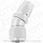 Aeroflow AF557-08-10S Alloy 30 Deg Hose End -8 Hose to -10AN Reducer Hose End Silv