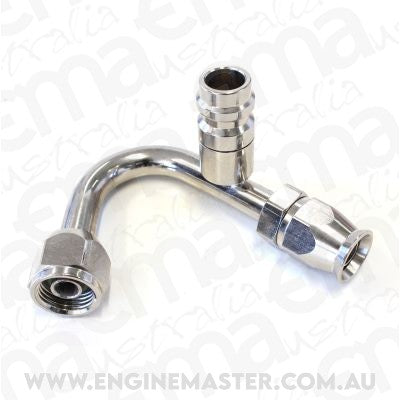 Aeroflow AFFCE-06135B -6 A/C W/Charge Port 135 Deg Stainless