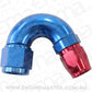 Aeroflow AF555-06-08 Stepped 150 Deg Hoseend -6 Hosto -8AN Reducer Hose End Blue