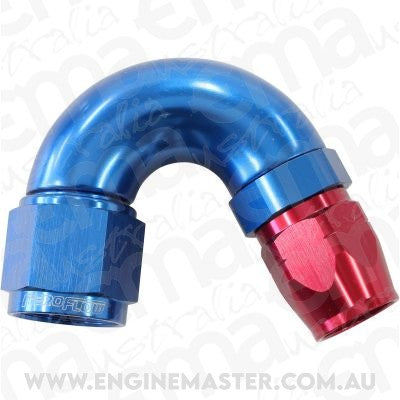 Aeroflow AF555-06-08 Stepped 150 Deg Hoseend -6 Hosto -8AN Reducer Hose End Blue
