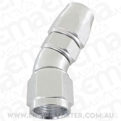 Aeroflow 200 & 250 series braided hose 30 Deg -4AN Full Flow Teflon End Silver 1 Piece Fullfl Aeroflow Performance Products AF577-04DS