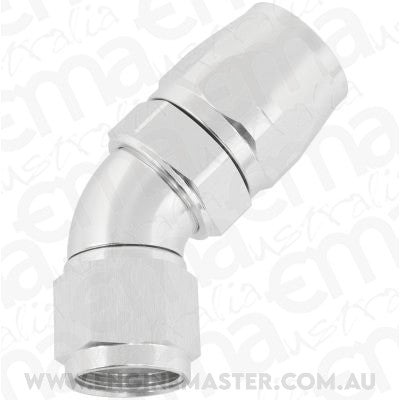 Aeroflow AF552-12-10S Stepped 45 Deg Hoseend -12 Hosto -10AN Expander Hose End Sil