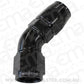 Aeroflow 200 & 250 series braided hose 45 Deg -10AN Full Flow Teflon End Black 1 Piece Fullflo Aeroflow Performance Products AF572-10DBLK