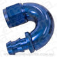 Aeroflow AF516-08 -8AN 180 Deg Full Flow Push Loblue Full Flow Push Lock