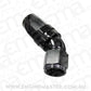 Aeroflow Performance Products AF152-12BLK 45 Deg Hose End -12AN Black Full Flow Taper Style