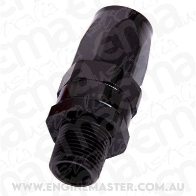 Aeroflow AF830-06-02BLK Male 1/8" NPT Straight to -6Anblack Full Swivel Straight
