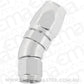 Aeroflow AF557-08-06S Alloy 30 Deg Hose End -8 Hose to -6AN Expander Hose End Silv