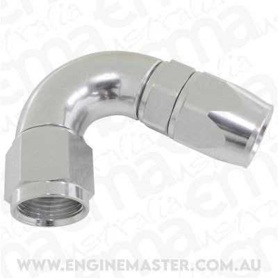 Aeroflow 200 & 250 series braided hose 120 Deg -3AN Full Flow Teflon End Silver 1 Piece Fullfl Aeroflow Performance Products AF574-03DS
