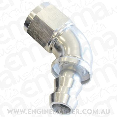 Aeroflow AF518-06S -6AN 60 Deg Full Flow Push Locsilver Full Flow Push Lock