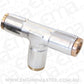 Aeroflow AF125-04S 1/4" NPT Tee 120 Series Nylon Silver Fitting
