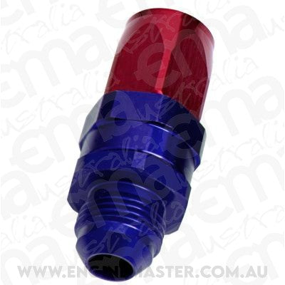 Aeroflow Performance Products AF840-08 Male -8AN to -8AN Hose End Blue Straight Male to Male