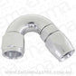 Aeroflow 200 & 250 series braided hose 150 Deg -3AN Full Flow Teflon End Silver 1 Piece Fullfl Aeroflow Performance Products AF575-03DS