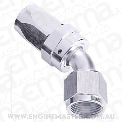 Aeroflow Performance Products AF102-10S 10AN Taper Series 45 Degree Hose End Silver