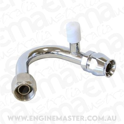 Aeroflow AFFCE-08135B -8 A/C W/Charge Port 135 Deg Stainless