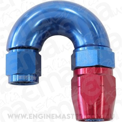 Aeroflow AF556-08-06 Stepped 180 Deg Hoseend -8 Hosto -6AN Reducer Hose End Blue