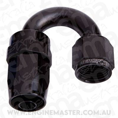 Aeroflow AF106-16BLK -16AN Taper Series 180 Degree Hose End Black