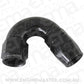 Aeroflow AF575-12DBLK 150 Deg -12AN Full Flow Teflon Hose End Black 1 Piece Fullflo