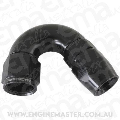 Aeroflow AF575-12DBLK 150 Deg -12AN Full Flow Teflon Hose End Black 1 Piece Fullflo
