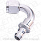 Aeroflow 400 series hose 120 Deg Push Lock End -4AN Silver No Clamp Required Aeroflow Performance Products AF404-04S