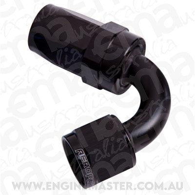 Aeroflow 100 & 450 series braided hose 16AN Taper 120 Degree End Black Aeroflow Performance Products AF104-16BLK