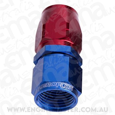Aeroflow 100 & 450 series braided hose Alloy Straight End -4AN Blue Cutter Style Swivel Nut Aeroflow Performance Products AF501-04