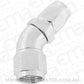 Aeroflow AF552-08-10S Stepped 45 Deg Hoseend -8 Hoseto -10AN Reducer Hose End Silv