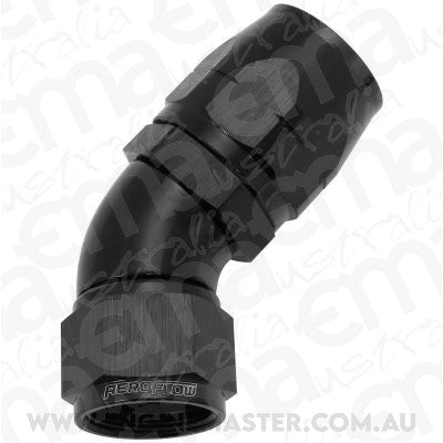 Aeroflow AF552-16-12BLK Stepped 45 Deg Hoseend -16 Hosto -12AN Expander Hose End Bla