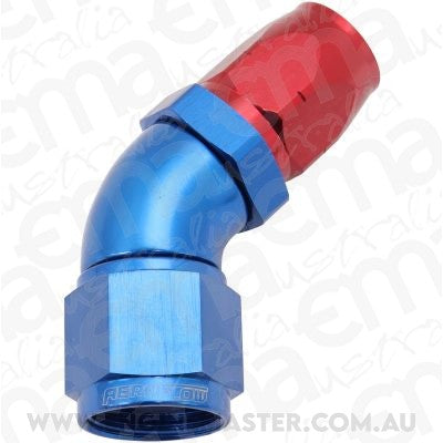 Aeroflow AF552-08-10 Stepped 45 Deg Hoseend -8 Hoseto -10AN Reducer Hose End Blue