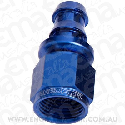 Aeroflow AF401-06-25 Straight Push Lock End -6AN Blue No Clamp Required (25 Pack)