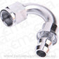 Aeroflow 400 series hose 150 Deg Push Lock End -10AN Silver No Clamp Required Aeroflow Performance Products AF405-10S