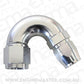 Aeroflow AF555-08-10S Stepped 150 Deg Hoseend -8 Hosto -10AN Reducer Hose End Silv