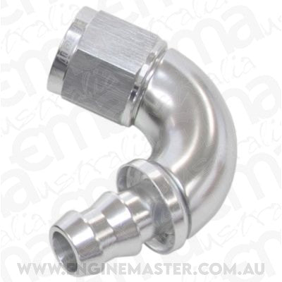 Aeroflow AF514-10S -10AN 120 Deg Full Flow Push LSilver Full Flow Push Lock