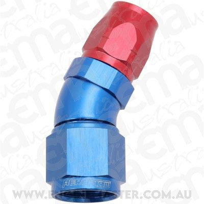 Aeroflow AF557-06-08 Alloy 30 Deg Hose End -6 Hose to -8AN Reducer Hose End Blue