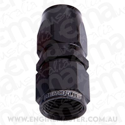 Aeroflow Performance Products AF501-16BLK Alloy Straight Hose End -16AN Black Cutter Style Swivel Nut