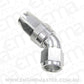 Aeroflow 100 & 450 series braided hose 45 Deg End -08AN Silver Full Flow Taper Style Aeroflow Performance Products AF152-08S